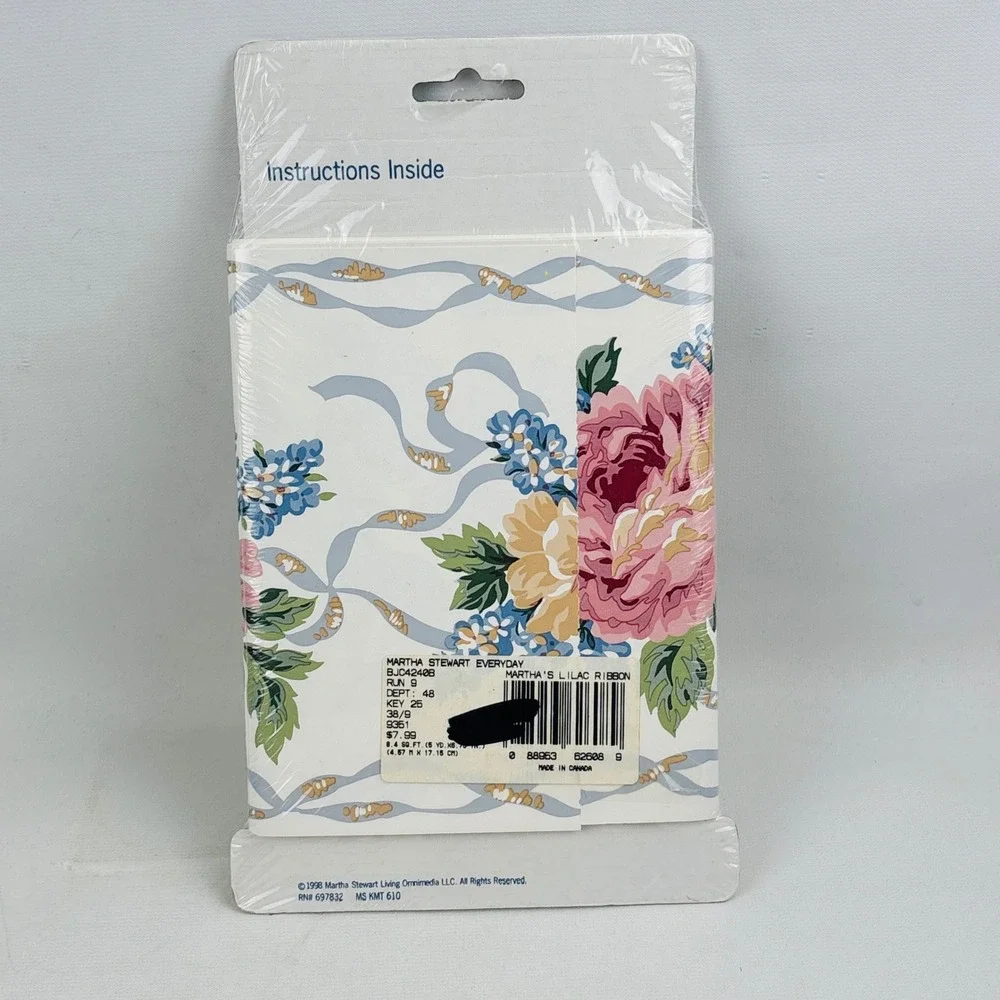 Martha Stewart Everyday Martha's Lilac Ribbon Wall Border 5 Yards 1998 Vintage